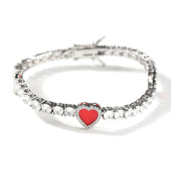Colorful love tennis chain high-end zircon necklace bracelet