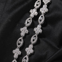 Diamond eye cross high-end feeling necklace