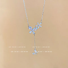 Titanium steel pearl clavicle necklace