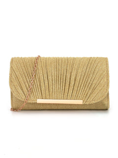 Pleated high sewing round bottom hand-held evening bag
