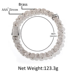 15mm Diamond Geometric Infinity Cuban Chain