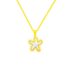 Light luxury starfish necklace inlaid with bricks