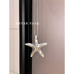 starfish necklace long heavy work necklace