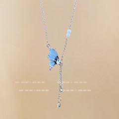 Titanium steel pearl clavicle necklace