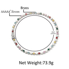 Creative multicolored pearl necklace