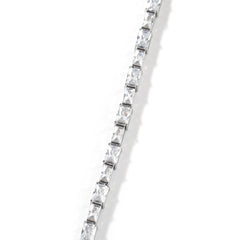 Hip-hop zircon-encrusted emerald color-matching tennis chain
