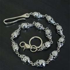 Punk metal big ghost head hip-hop pants chain