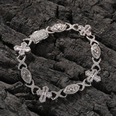 Hip Hop Zirconia Eye Cross Bracelet