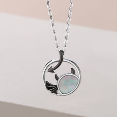 Pair of Devil and Angel matching Necklace Sterling Silver 2022 Cartoon Ring Hollow Couple Necklace Pendant