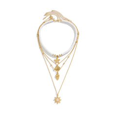 starfish necklace shell conch tassel multi-layer necklace