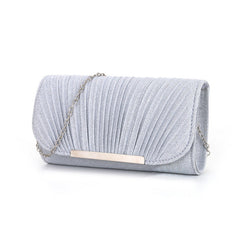Pleated high sewing round bottom hand-held evening bag