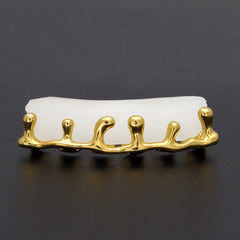 Hip-hop polished braces with gold electroplating