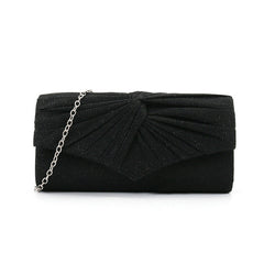 Pleated lace women's bag, solid color Clutch handbag