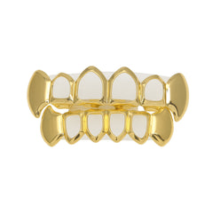 Hip-hop polished braces with gold electroplating