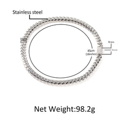 Hip-hop zircon stainless steel zircon necklace