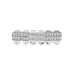 Hip-hop diamond-encrusted and gold-plated teeth grillz