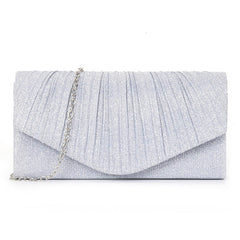 pleated striped veil flashing material handbag