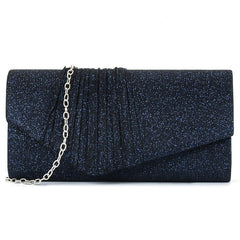 Flash material wrinkle zipper bag cover handbag