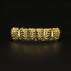 Hip-hop polished braces with gold electroplating