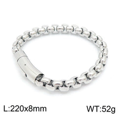Stainless steel square pearl bracelet