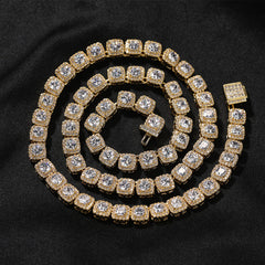 Iced Out Tennis Chain Cubic Zirconia CZ Hip Hop Necklace