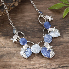 starfish necklace color oil painting shell necklace