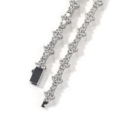 Diamond-studded high-end airplane tennis chain
