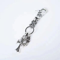 Retro cross sword keychain
