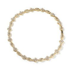 Diamond eye cross high-end feeling necklace