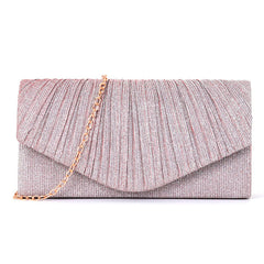pleated striped veil flashing material handbag