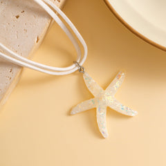 starfish necklace resin wax line necklace