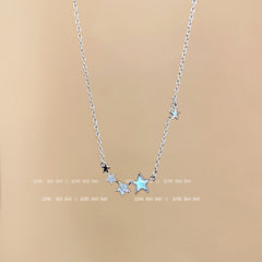 Titanium steel pearl clavicle necklace