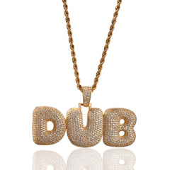 Hip-Hop Zircon English 26 Letters Micropaved Pendant