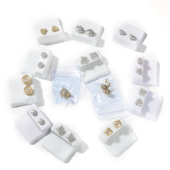 Hip Hop diamond-encrusted 925 silver stud earrings