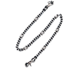 Stainless steel thorn titanium steel Cuban chain trouser chain