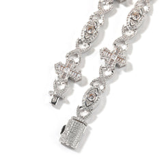 Hip Hop Zirconia Eye Cross Bracelet