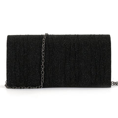 Solid color sequined cosmetics, portable storage clutch