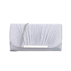 Pleated high sewing round bottom hand-held evening bag