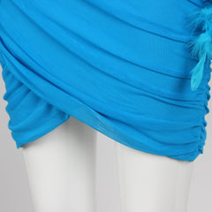 Commuting temperament feather long-sleeved dress French dress