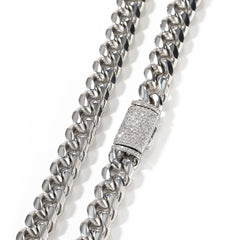 Hip-hop zircon stainless steel zircon necklace
