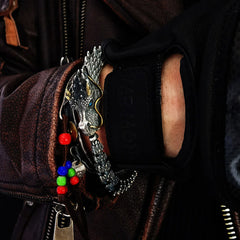 Retro and domineering black dragon bone bracelet