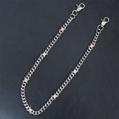 Stainless steel thorn titanium steel Cuban chain trouser chain