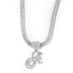 mens gold chain love button head floral necklace