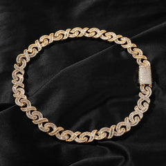 15mm Diamond Geometric Infinity Cuban Chain