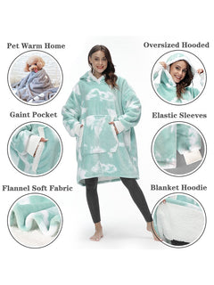 Oversized Hoodie Sweatshirt Women Tie Dye Hoodies Fleece Giant Wearable Blanket