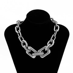 CCB Material Exaggerated Big Choker Necklace Collar for Women Hiphop Chunky Chain Necklace