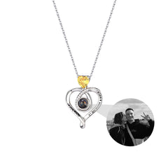 Love with customizable photosProjection Necklace Pendant Jewelry For Lover Girlfriend
