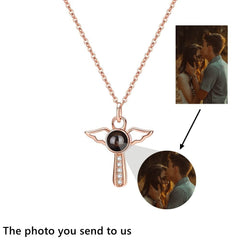Angels Photo Custom Projection Necklace For Women Personalized Pendant Jewelry