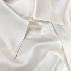Turn-down Collar Solid Blouses Women Full Sleeve Loose Single-breasted Satin Shirts