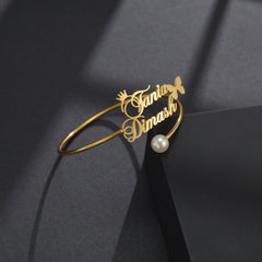 Customized Letter Name Bracelet Bangles for Women Men Chrismas Jewelry Gift